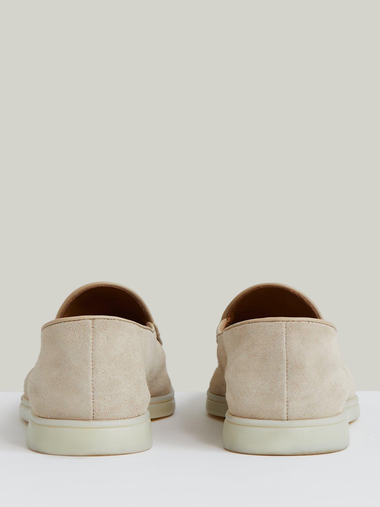 Product image 2 of 5, which shows Reiss Harrison Suede Loafers, Light Stone, 8