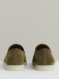 Reiss Harrison Suede Loafers, Moss Green