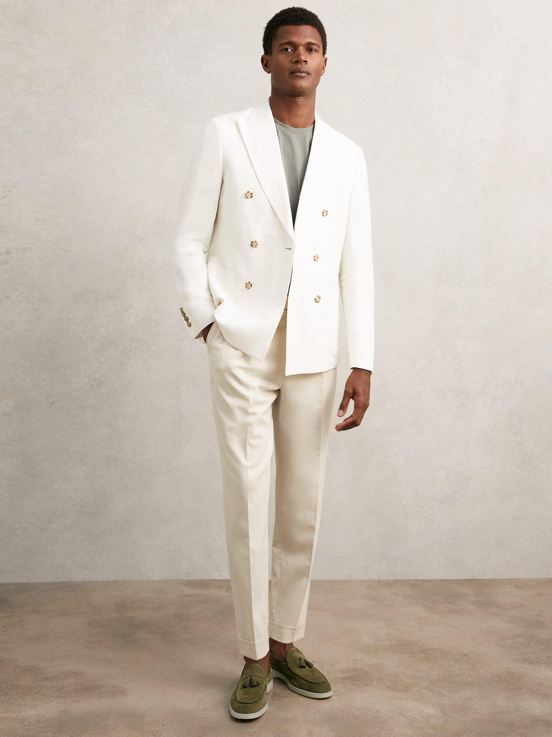 Product image 3 of 5, which shows Reiss Harrison Suede Loafers, Moss Green, 7