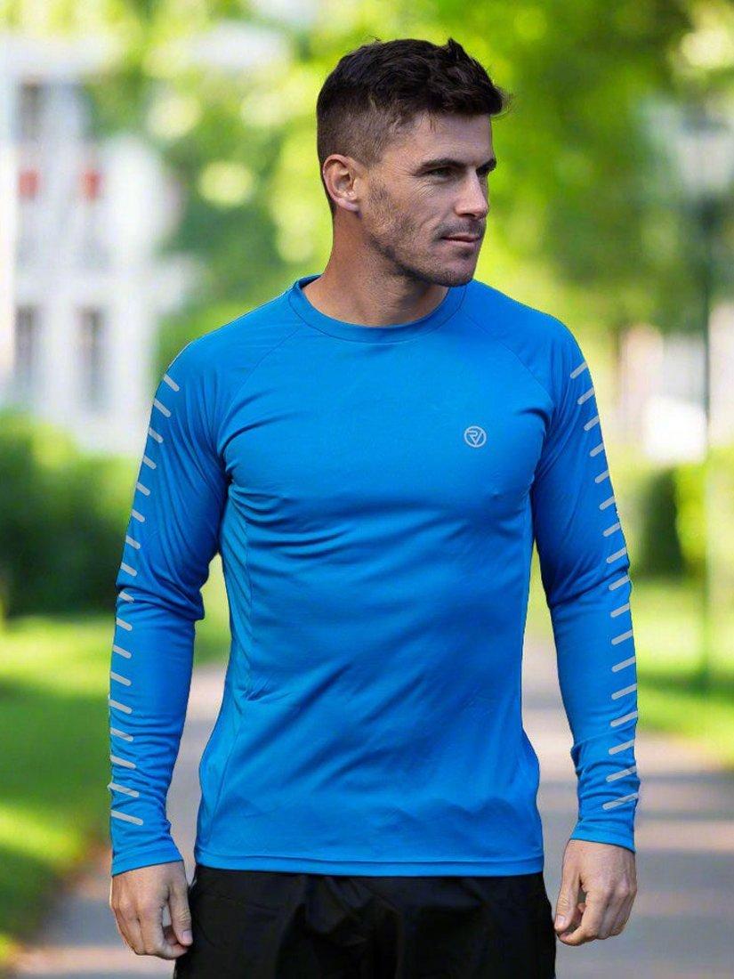 Product image 3 of 5, which shows Proviz Men' s REFLECT360 Long Sleeve Running Top, Blue, XXL