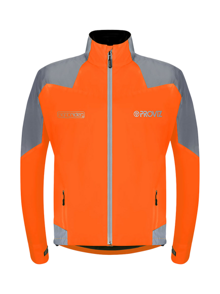 Proviz Men's Nightrider Reflective and Waterproof Jacket - view 2, Orange