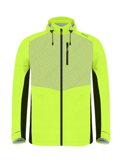 Proviz Men's REFLECT360 Reflective Lumina Hooded Running Jacket, Yellow, Yellow