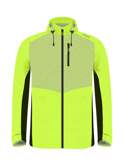 Proviz Men's REFLECT360 Reflective Lumina Hooded Running Jacket, Yellow, Yellow