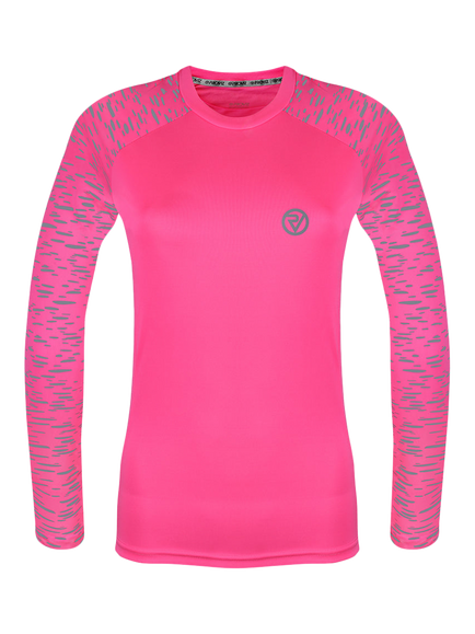 Proviz Reflective Long Sleeve Running Top, Pink