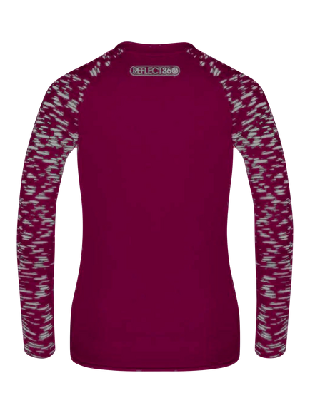Proviz Reflective Long Sleeve Running Top - view 2, Burgundy