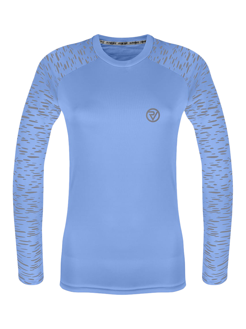 Product image 1 of 5, which shows Proviz Reflective Long Sleeve Running Top, Sky Blue, 6