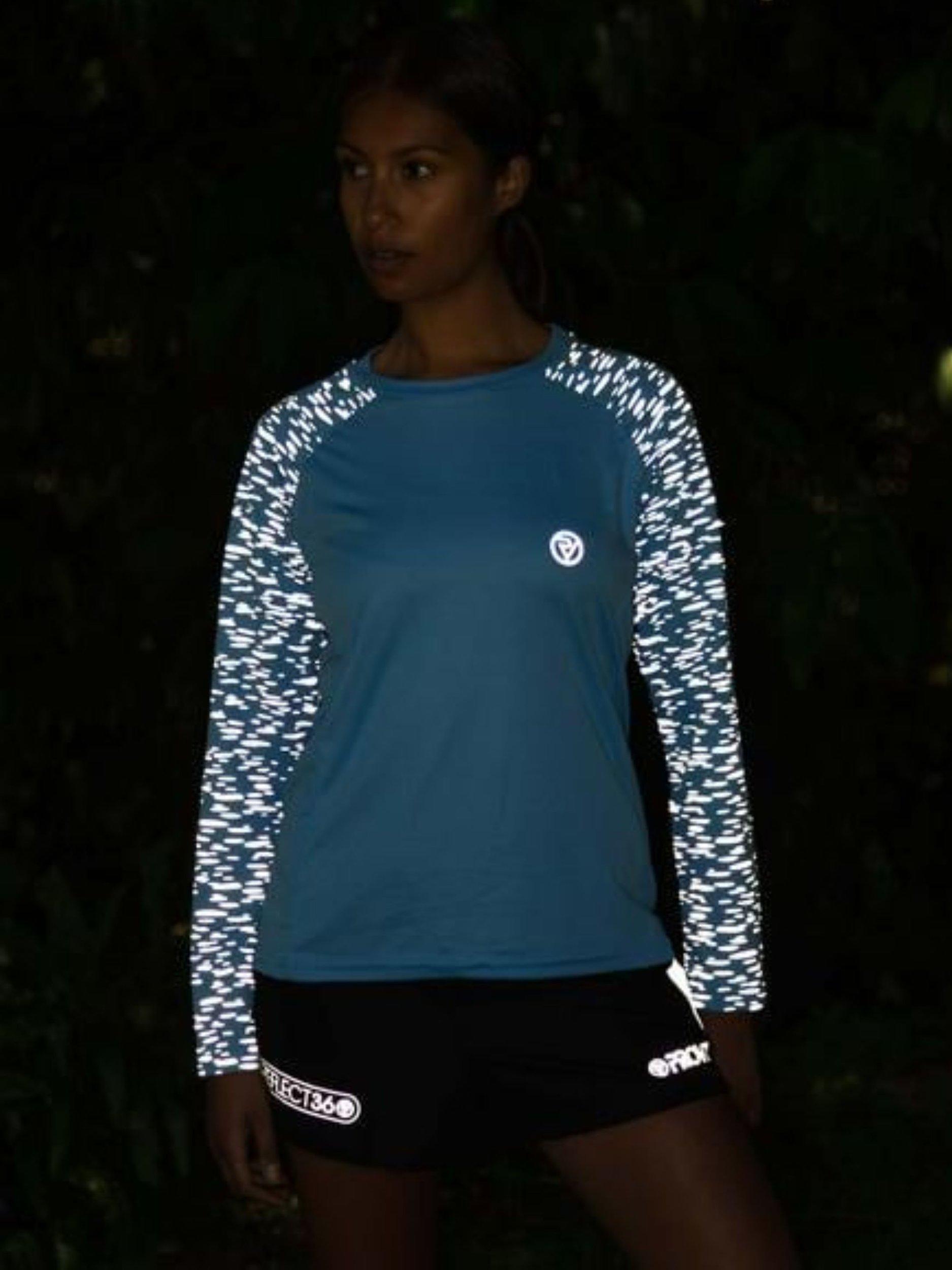 Product image 4 of 5, which shows Proviz Reflective Long Sleeve Running Top, Sky Blue, 6