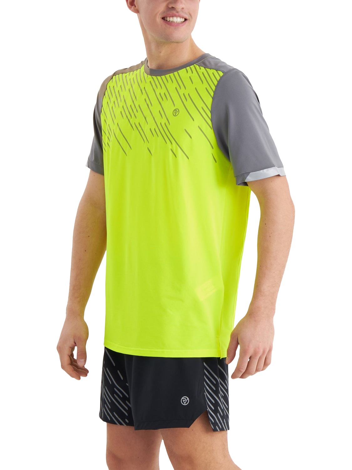 Product image 3 of 4, which shows Proviz Men's Running Shirt, Yellow, XS