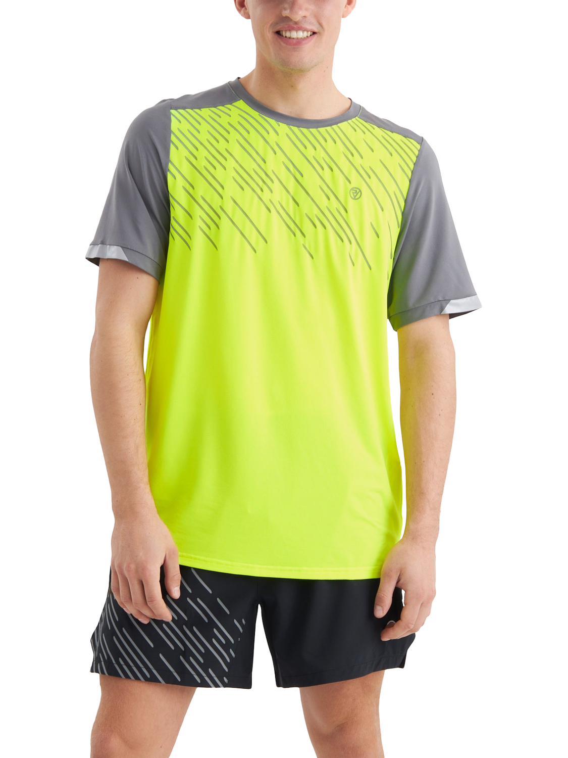 Product image 4 of 4, which shows Proviz Men's Running Shirt, Yellow, XS