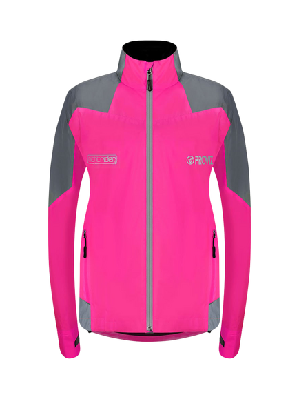 Proviz Women's Nightrider Reflective Waterproof Cycling Jacket, Pink