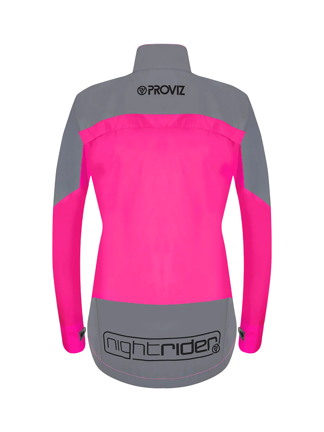 Product image 2 of 4, which shows Proviz Women's Nightrider Reflective Waterproof Cycling Jacket, Pink, 6