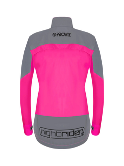 Proviz Women's Nightrider Reflective Waterproof Cycling Jacket - view 2, Pink