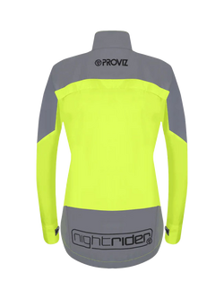 Proviz Women's Nightrider Reflective Waterproof Cycling Jacket - view 2, Yellow