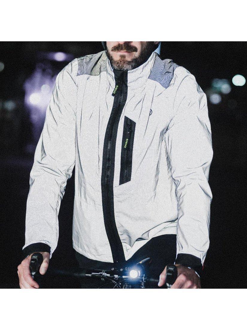 Product image 2 of 6, which shows Proviz Men's Apex Reflective Cycling Jacket, Grey, L