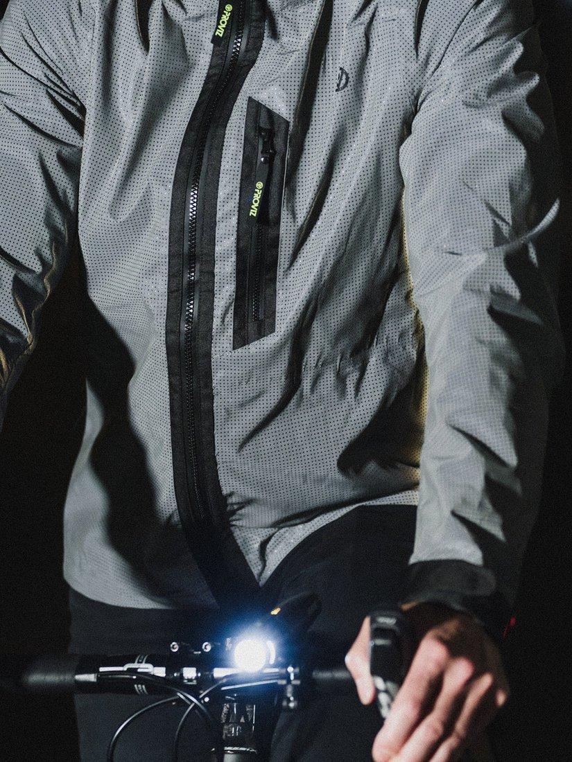 Product image 3 of 6, which shows Proviz Men's Apex Reflective Cycling Jacket, Grey, L