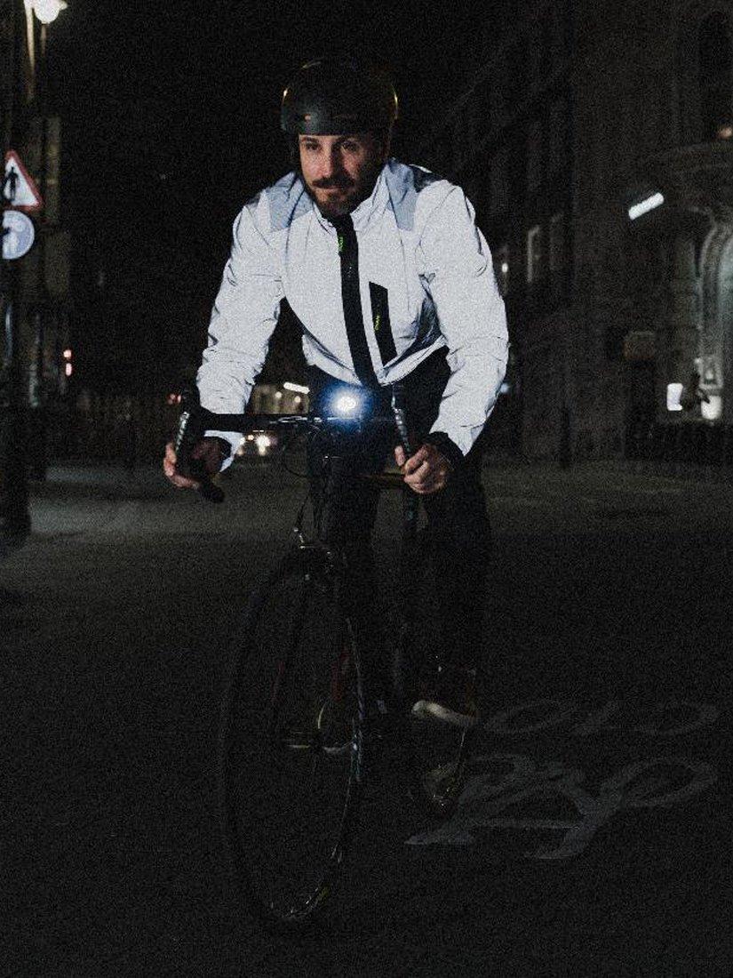 Product image 6 of 6, which shows Proviz Men's Apex Reflective Cycling Jacket, Grey, L