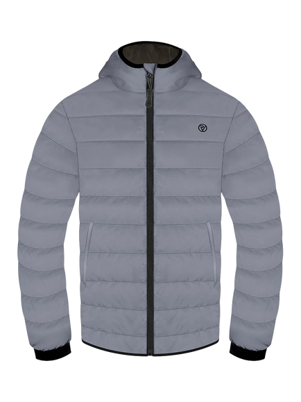 Proviz Men's REFLECT360 Synthetic Quilted Down Jacket, Grey, Grey
