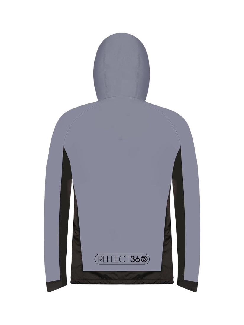 Product image 2 of 4, which shows Proviz Men's Fleece Lined REFLECT360 Hooded Jacket, Grey, M