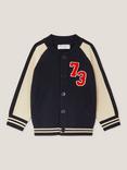 Monsoon Kids' 73 Logo Bomber Jacket, Navy