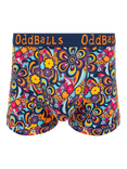 OddBalls Peace & Love Stretch Cotton Boxer Shorts, Multi