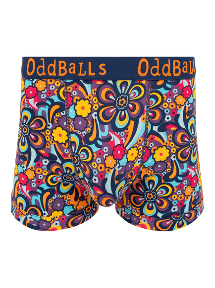 OddBalls Peace & Love Stretch Cotton Boxer Shorts, Multi, Multi