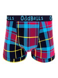 OddBalls Tartan Stretch Cotton Boxer Shorts, Multi