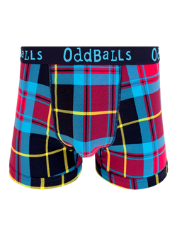 OddBalls Tartan Stretch Cotton Boxer Shorts, Multi, Multi