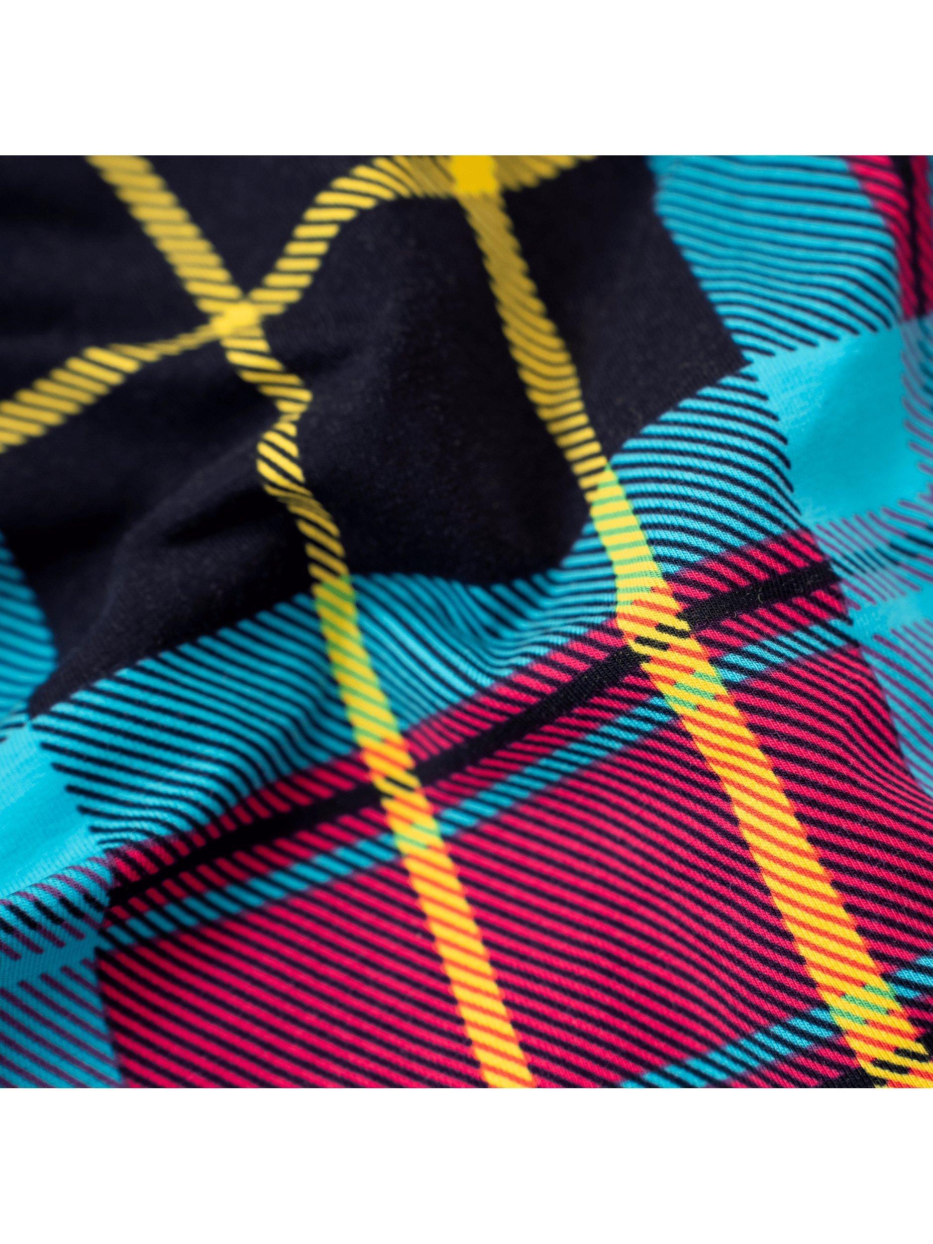 Product image 4 of 5, which shows OddBalls Tartan Stretch Cotton Boxer Shorts, Multi, XXS