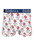 OddBalls Team GB Stretch Cotton Boxer Shorts, Multi