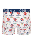 OddBalls Team GB Stretch Cotton Boxer Shorts, Multi