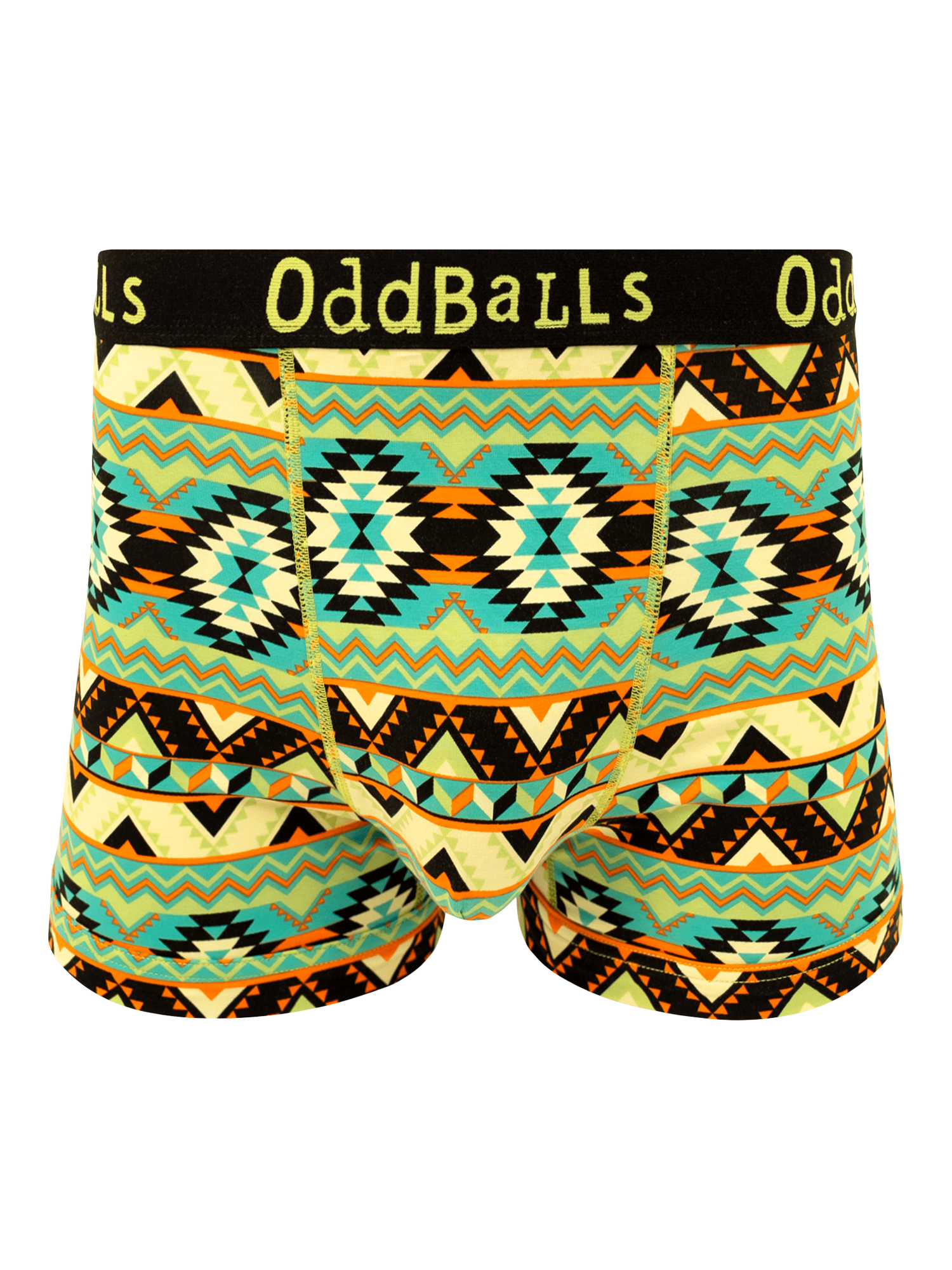 Product image 1 of 4, which shows OddBalls Wild West Stretch Cotton Boxer Shorts, Multi, XXS