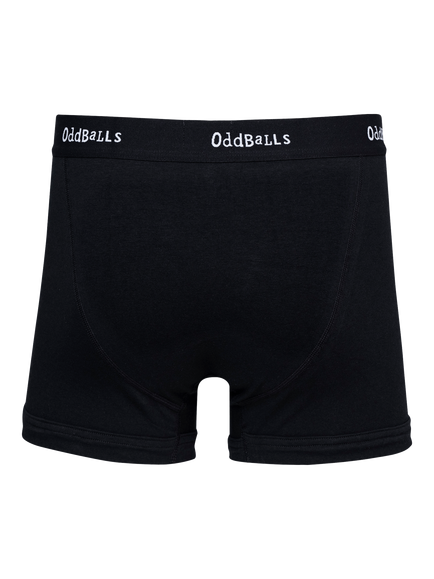 OddBalls Classic Stretch Cotton Boxer Shorts - view 2, Black