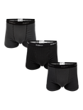OddBalls Classic Stretch Cotton Boxer Shorts, Pack of 3, Black/Grey