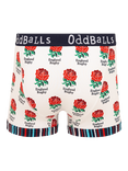OddBalls England Rugby Stretch Cotton Boxer Shorts, Multi