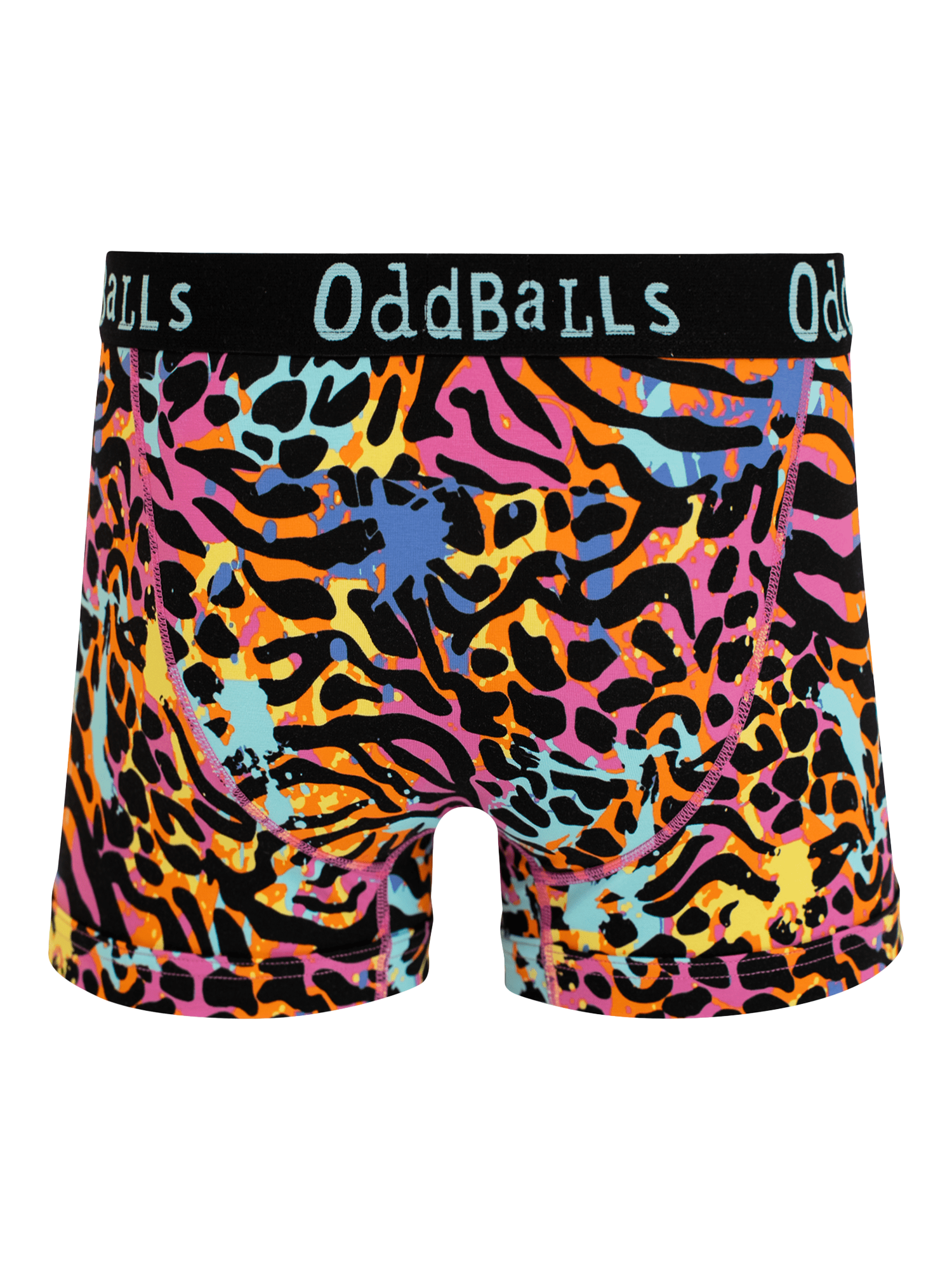 Product image 2 of 4, which shows OddBalls Filthy Animal Stretch Cotton Boxer Shorts, Multi, XXS