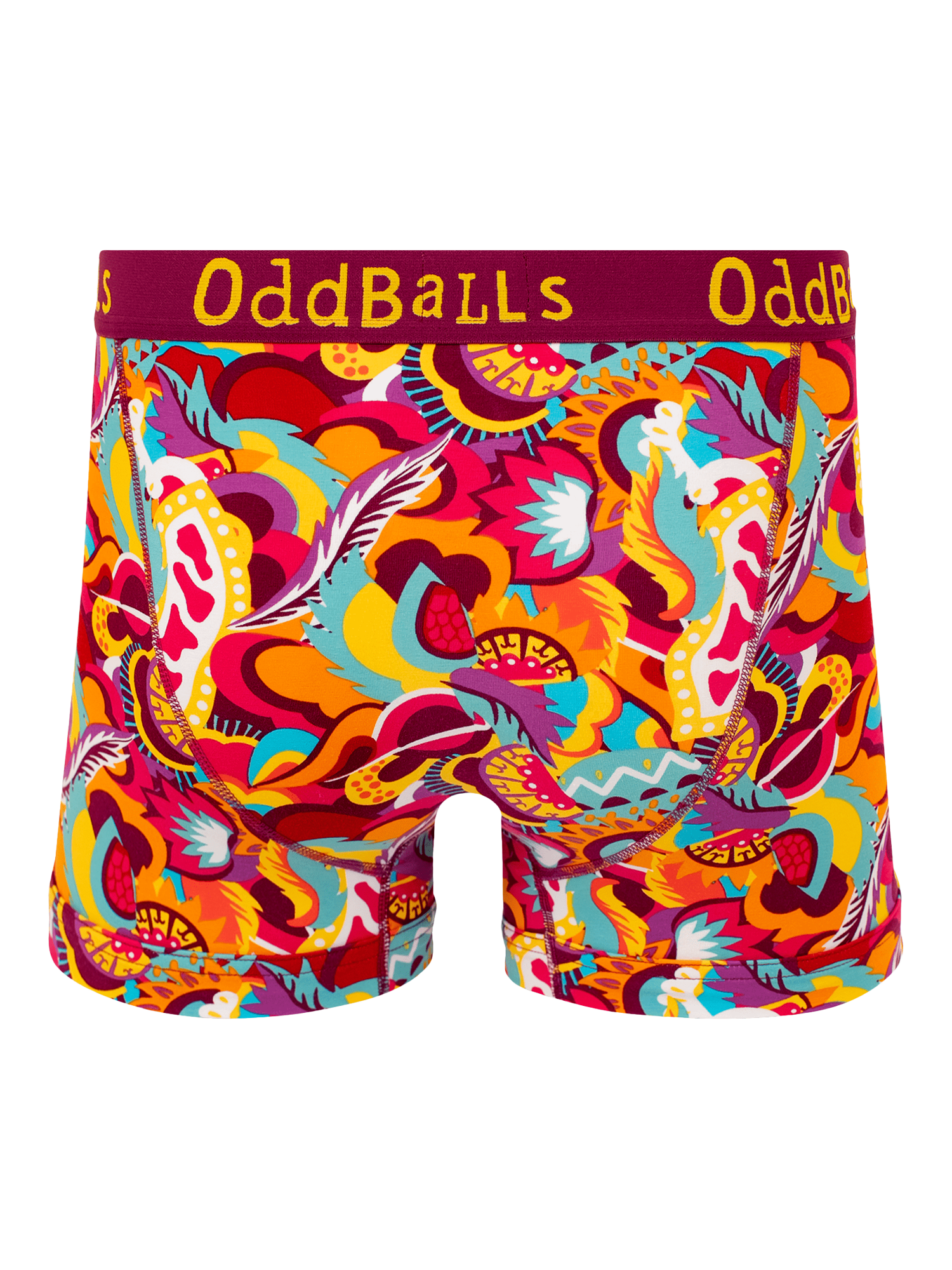 Product image 2 of 4, which shows OddBalls Festival Stretch Cotton Boxer Shorts, Multi, XXS