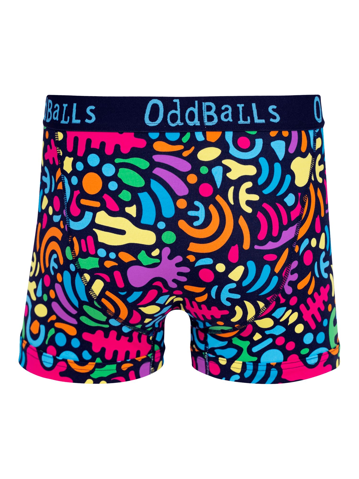 Product image 2 of 5, which shows OddBalls Jurassic Stretch Cotton Boxer Shorts, Multi, XXS