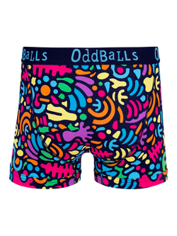 OddBalls Jurassic Stretch Cotton Boxer Shorts, Multi - view 2, Multi