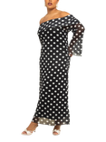 FASHION SZN Curve Plus Size Polka Dot Bardot Maxi Dress