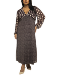 FASHION SZN Curve Plus Size Polka Dot Mesh Midi Dress