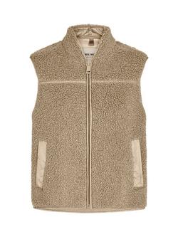 MOS MOSH MMRowe Teddy Gilet Waistcoat, Savannah Tan