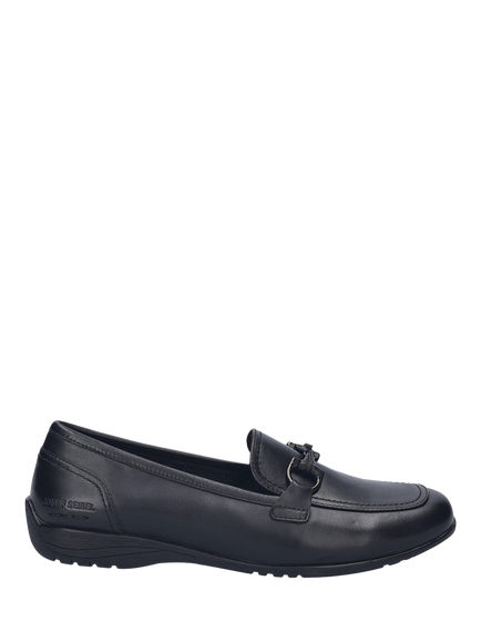 Josef Seibel Fenja 34 Leather Loafers, Black, Black
