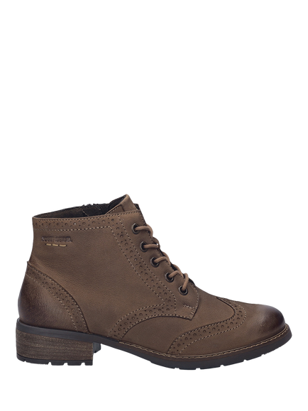 Josef Seibel Kate 11 Leather Ankle Boots, Brown - view 2, Brown