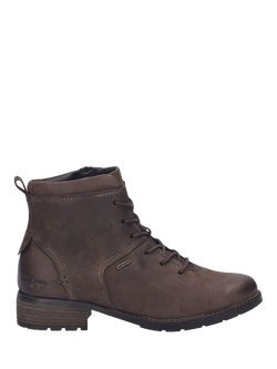 Josef Seibel Kate 52 Leather Lace Up Ankle Boots, Mid Brown