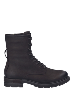 Josef Seibel Roxanna 03 Leather Lace Up Biker Boots, Dark Brown