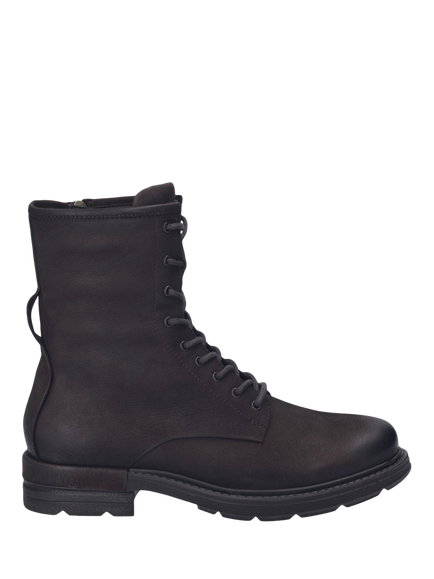 Josef Seibel Roxanna 03 Leather Lace Up Biker Boots, Dark Brown