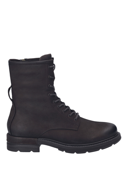 Josef Seibel Roxanna 03 Leather Lace Up Biker Boots - view 2, Dark Brown