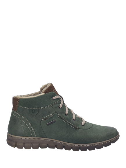 Josef Seibel Steffi 53 Leather Waterproof Ankle Boots, Mid Green - view 2, Mid Green