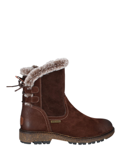 Josef Seibel Waylon 03 Suede Faux Fur Trim Boots, Mid Brown, Mid Brown