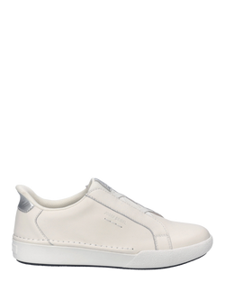 Josef Seibel Claire 33 Leather Lace Up Trainers, White, White